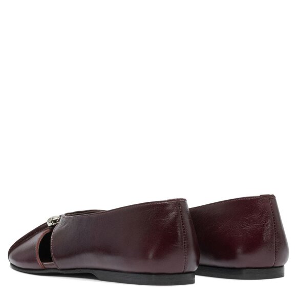 Alohas Ravena Rift Burgundy Leather Ballet Flats IT 40 Women - Picture 4 of 5